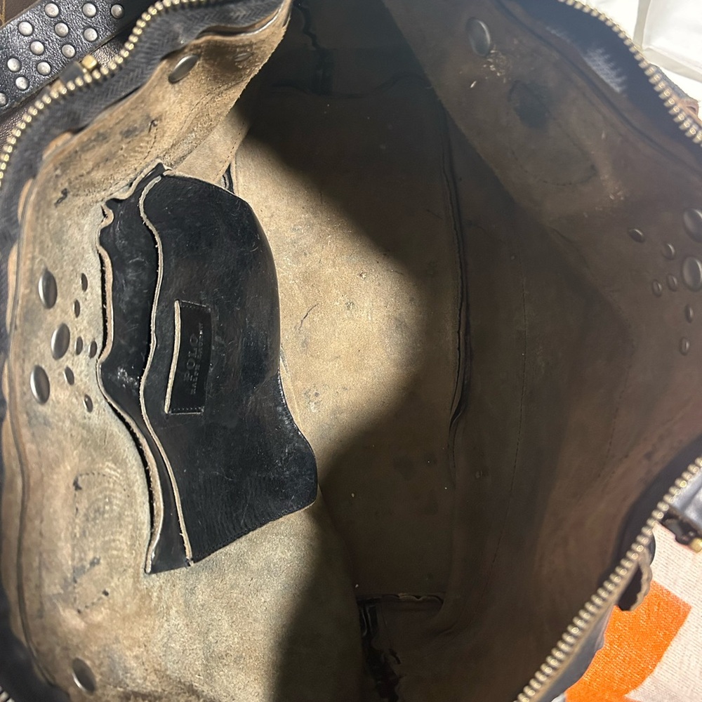 Vintage Polo Ralph Lauren black leather bag